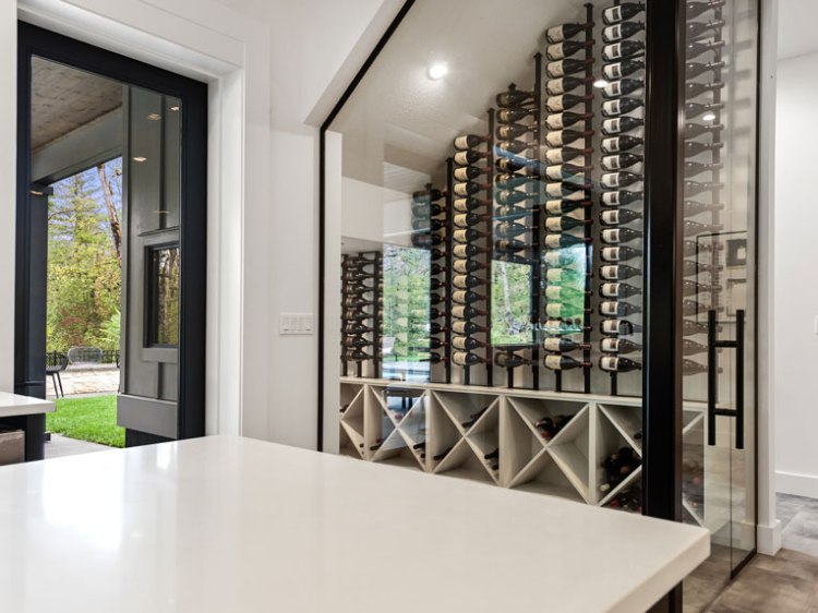 Picture of 10' W Series Matte Black Floor to Ceiling Wine Rack Frame