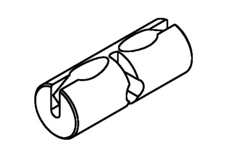 Picture of Silver Satin Double-Sided Cable Clamp